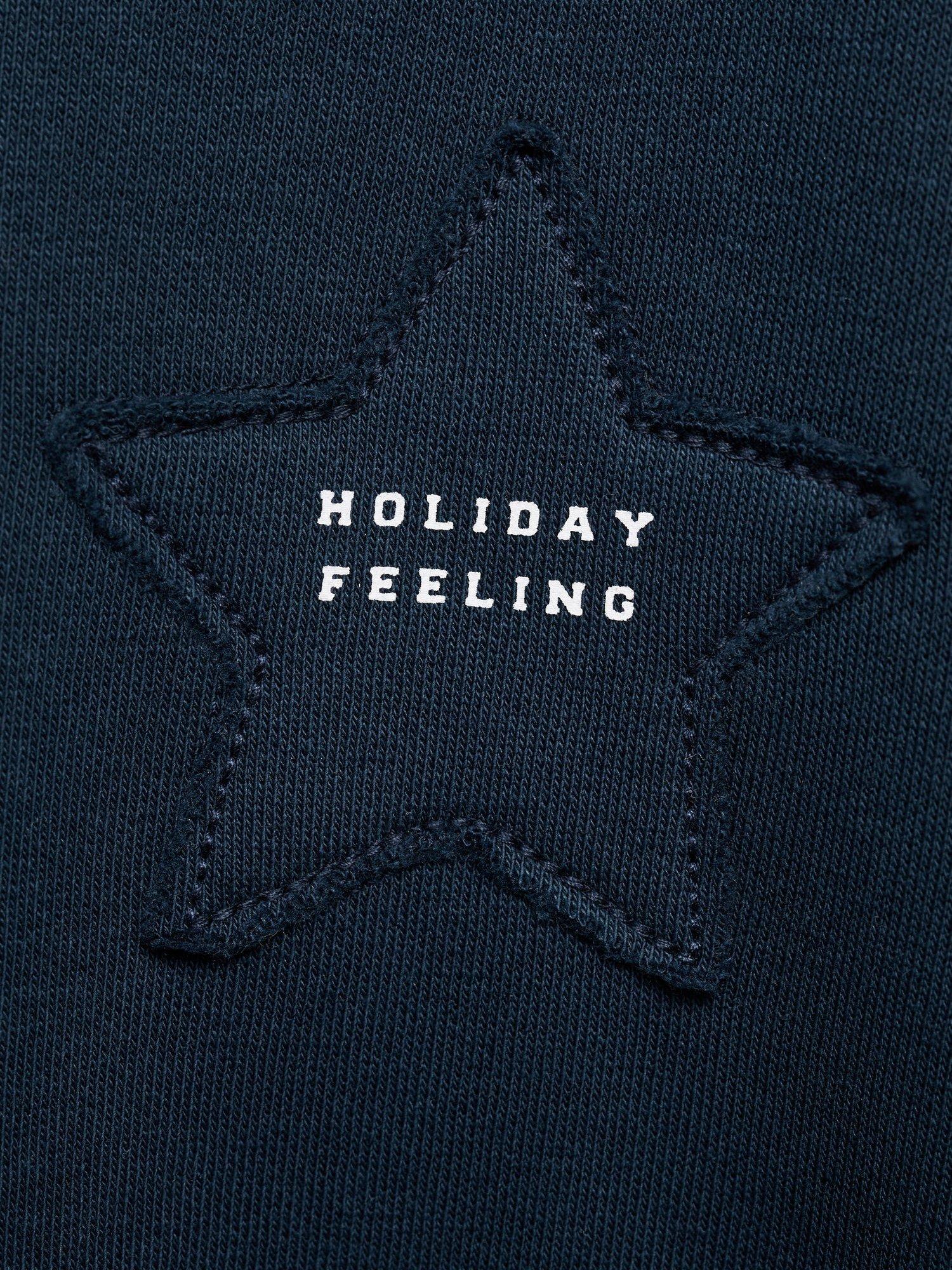 Product image 4 of 4, which shows Mango Kids' Holiday Feeling Cotton Blend Sweatshirt, Navy, 11-12 years