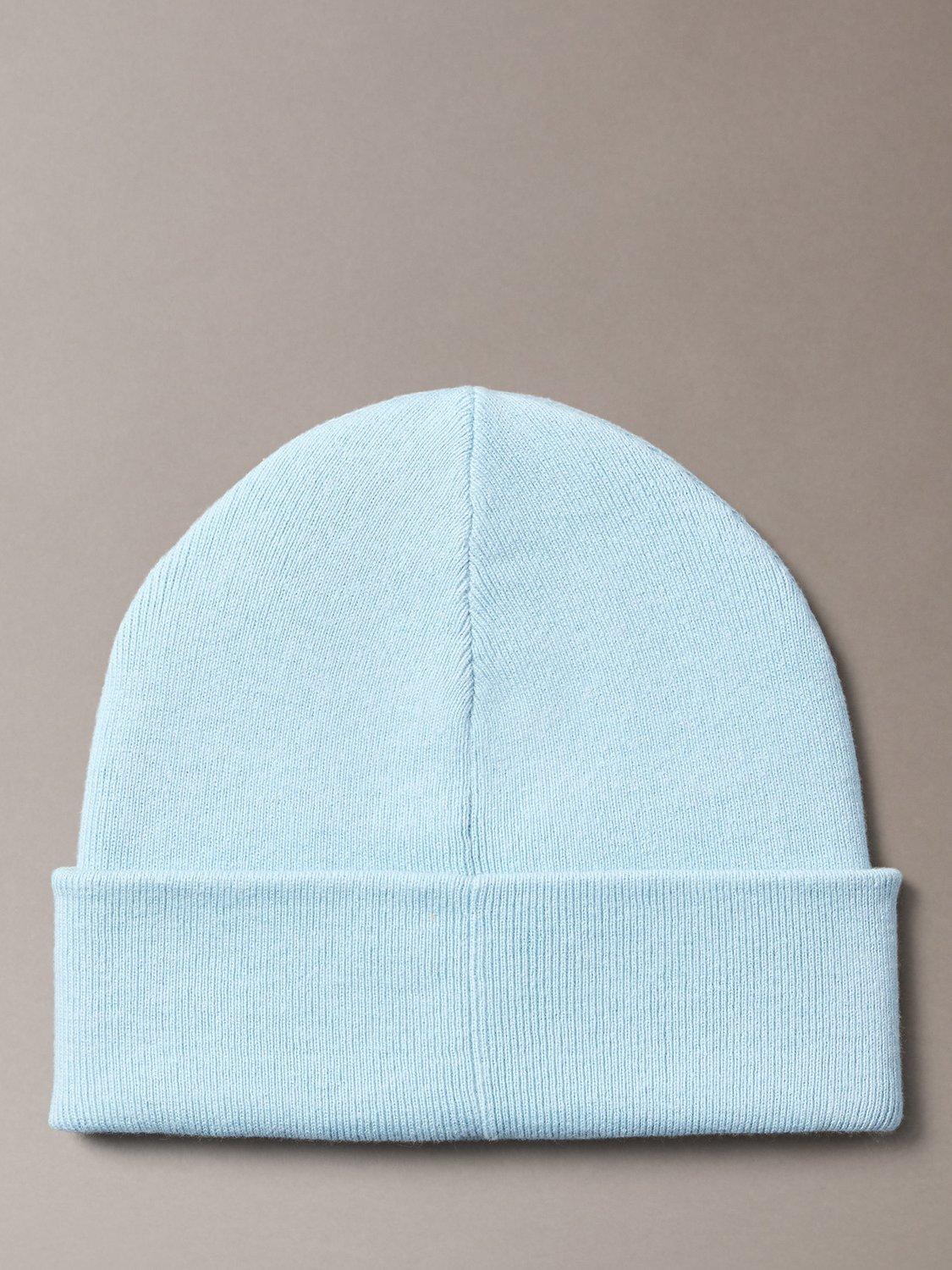 Product image 2 of 3, which shows Calvin Klein Signature Logo Beanie, Palest Blue, One Size