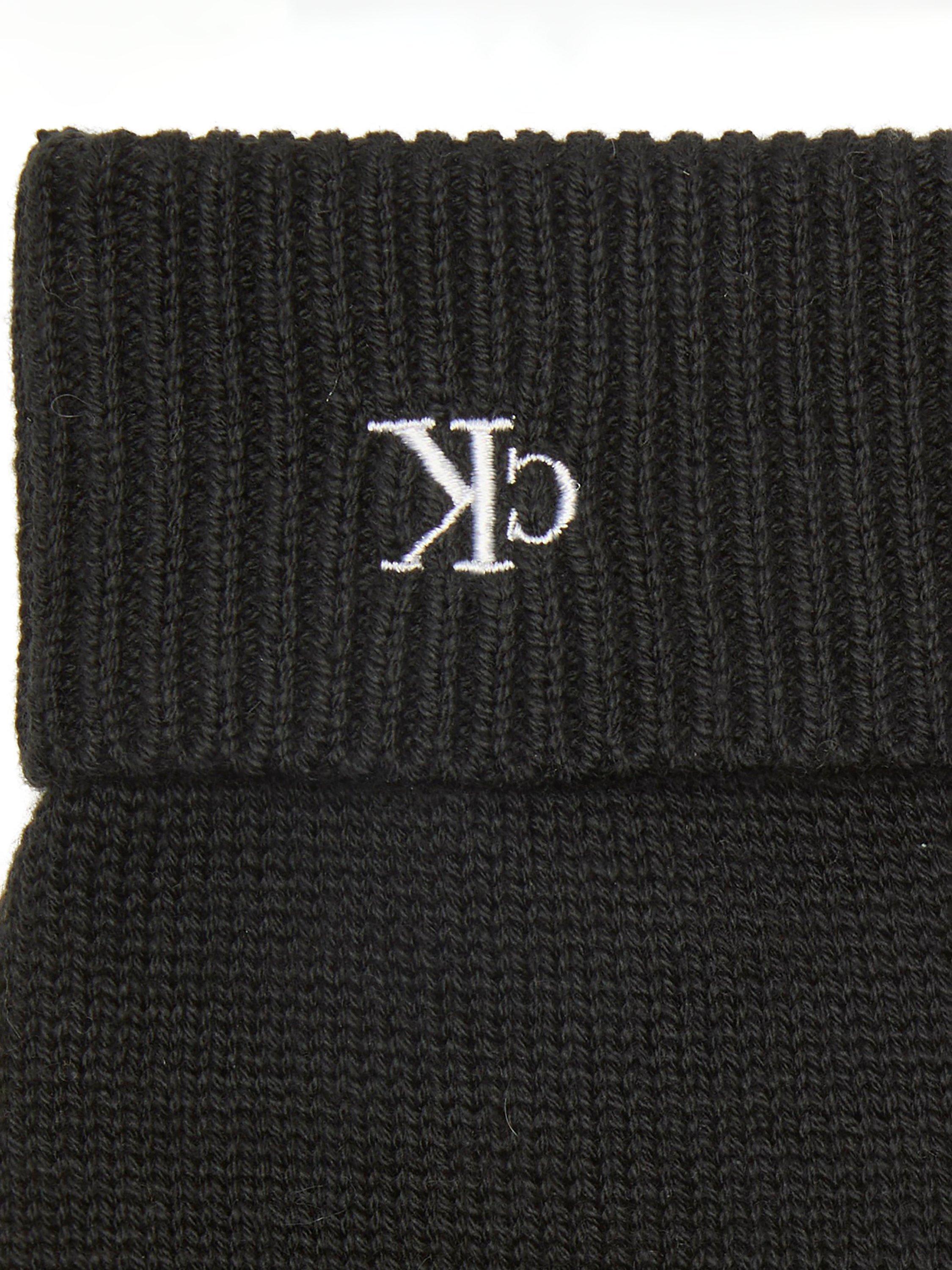 Product image 2 of 2, which shows Calvin Klein Monogram Gloves, Black, One Size