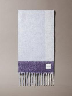 Calvin Klein Wool Blend Check Scarf, Purple Opulence, Purple Opulence
