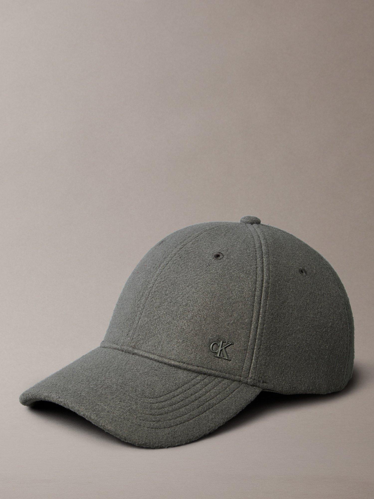 Product image 1 of 3, which shows Calvin Klein Felt Signature Logo Cap, Dark Grey, One Size