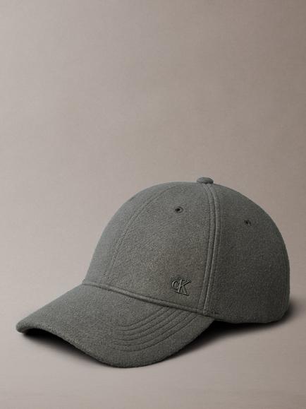 Calvin Klein Felt Signature Logo Cap, Dark Grey, Dark Grey