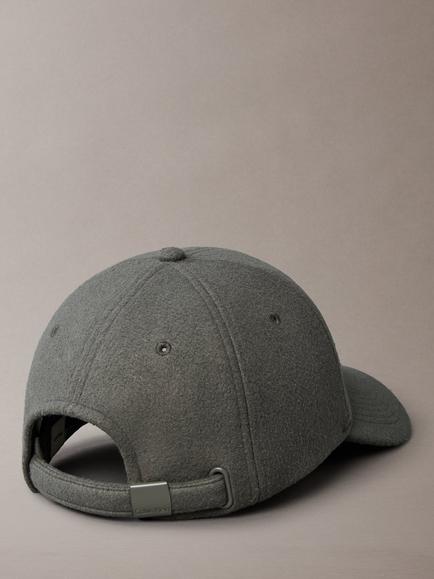 Calvin Klein Felt Signature Logo Cap, Dark Grey - view 2, Dark Grey