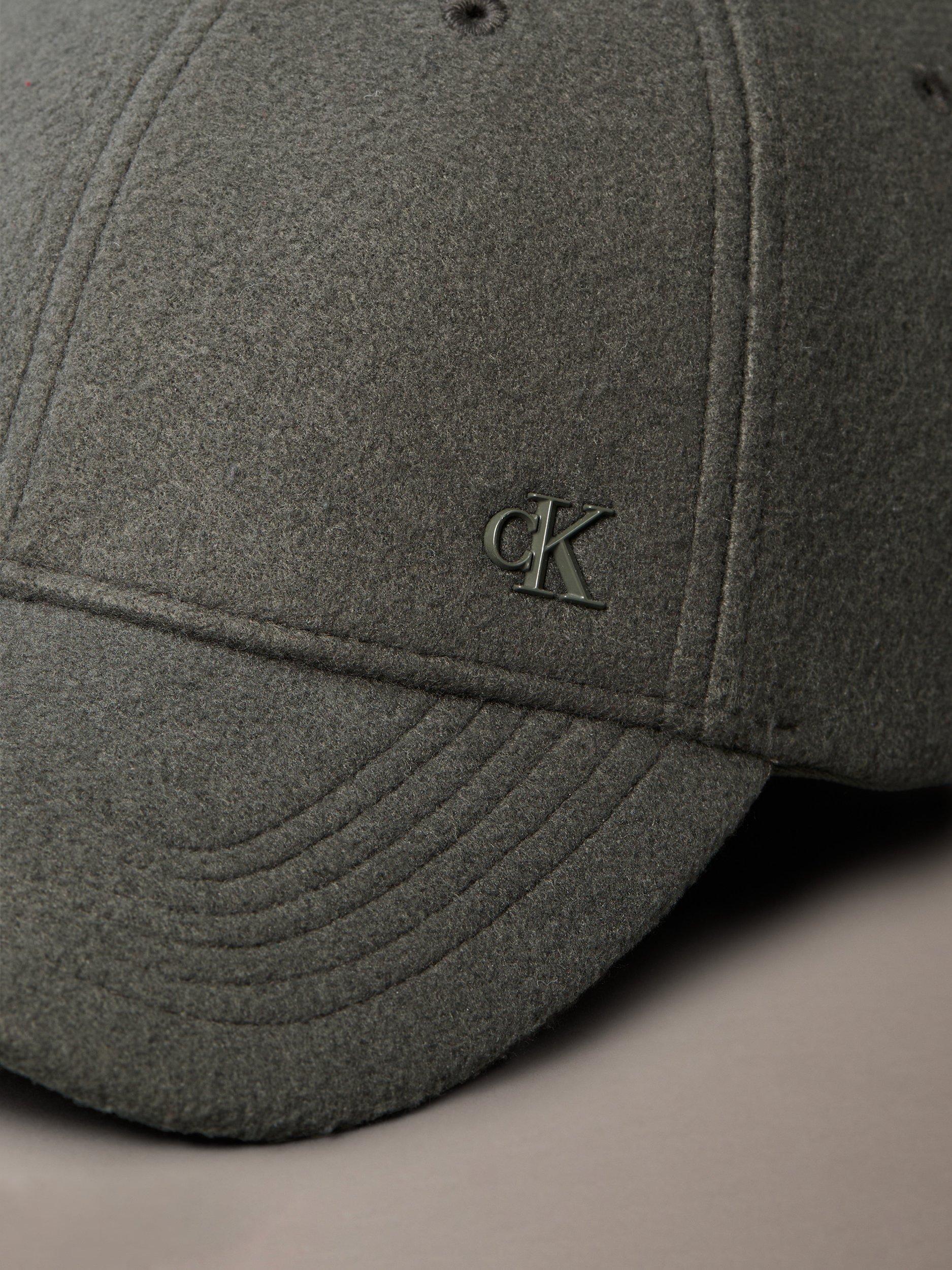 Product image 3 of 3, which shows Calvin Klein Felt Signature Logo Cap, Dark Grey, One Size