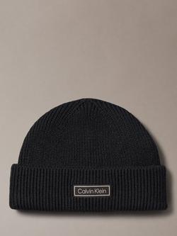 Calvin Klein Rib Knit Beanie Hat, Black