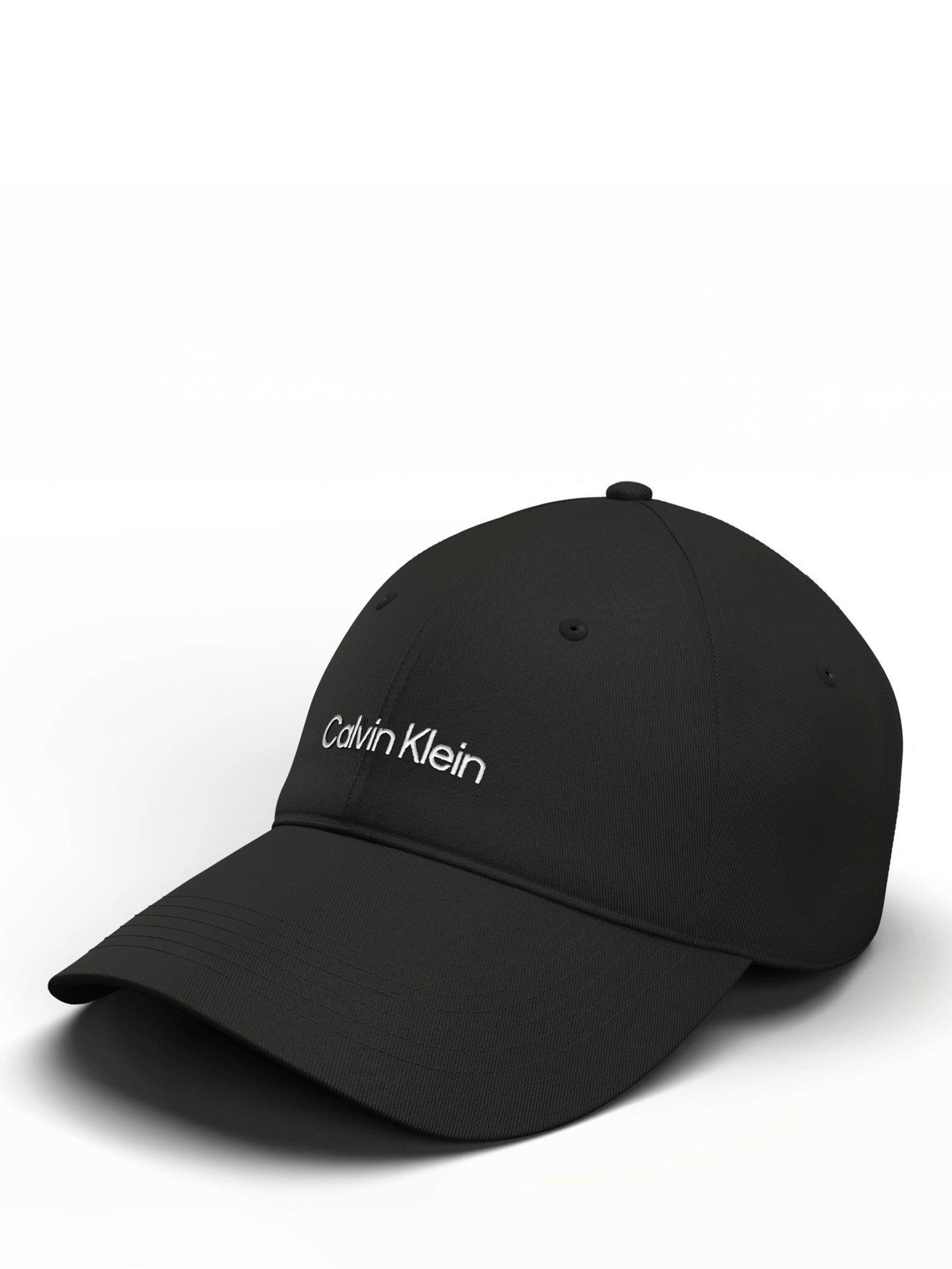 Product image 1 of 2, which shows Calvin Klein Embroidered Logo Baseball Cap, Black/Bright White, One Size