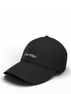 Calvin Klein Embroidered Logo Baseball Cap, Black/Bright White, Black/Bright White