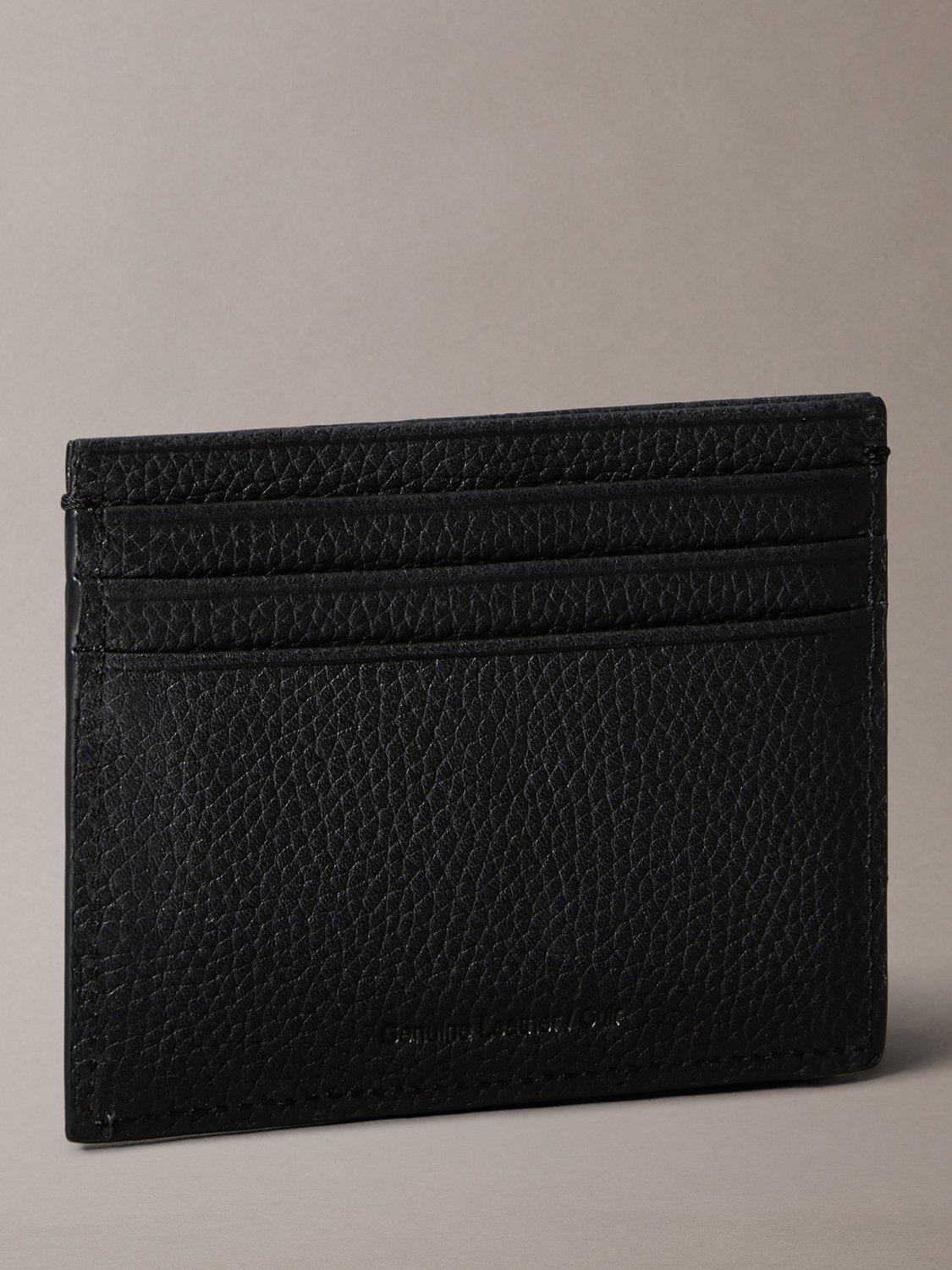 Product image 2 of 3, which shows Calvin Klein Embossed Logo Card Holder, Black, One Size