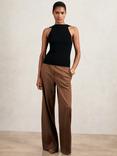 Reiss Maisie Low Back Vest Top, Black
