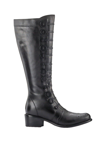 Jones Bootmaker Andreea Leather Knee High Boots, Black