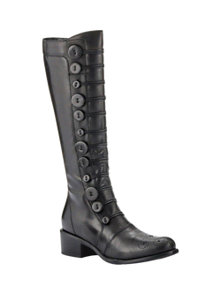 Jones Bootmaker Andreea Leather Knee High Boots - view 2, Black
