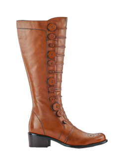 Jones Bootmaker Andreea Leather Knee High Boots, Dark Tan