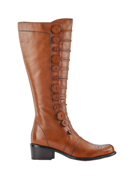 Jones Bootmaker Andreea Leather Knee High Boots, Dark Tan