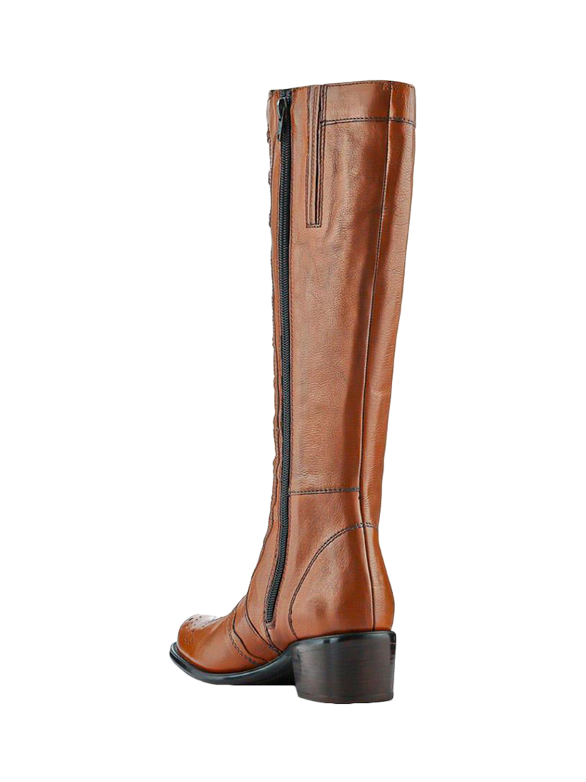 Product image 3 of 5, which shows Jones Bootmaker Andreea Leather Knee High Boots, Dark Tan, 3