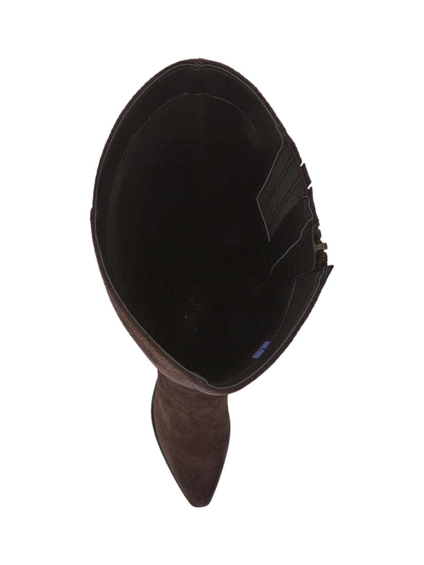 Product image 5 of 6, which shows Jones Bootmaker Cagliaril Suede Wide Calf Knee-High Boots, Chocolate, 3