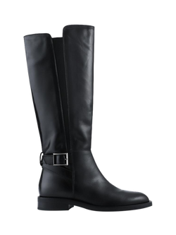 Jones Bootmaker Danica Leather Knee High Boots, Black Leather, Black Leather