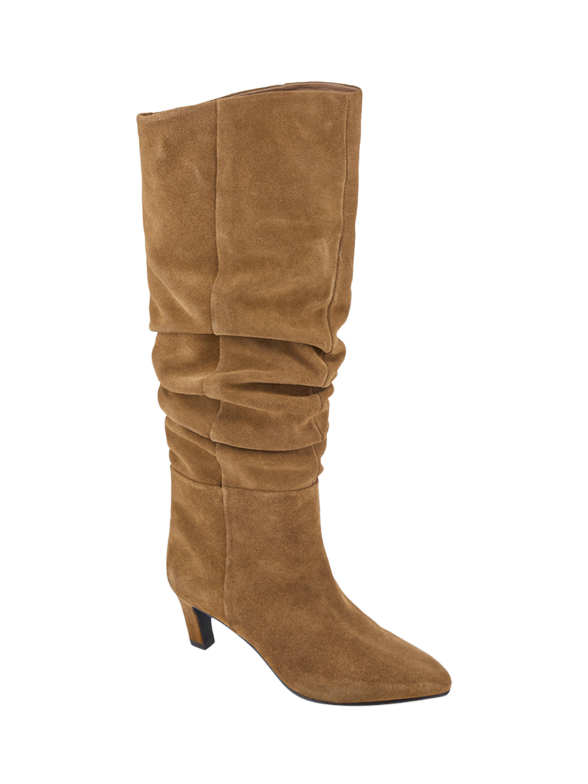 Product image 2 of 5, which shows Jones Bootmaker Darlina Suede Knee High Boots, Tan, 3