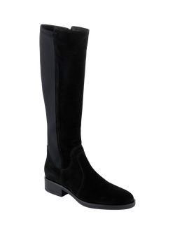 Jones Bootmaker Ellisia Suede Knee High Boots, Black - view 2, Black