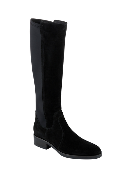 Jones Bootmaker Ellisia Suede Knee High Boots, Black - view 2, Black