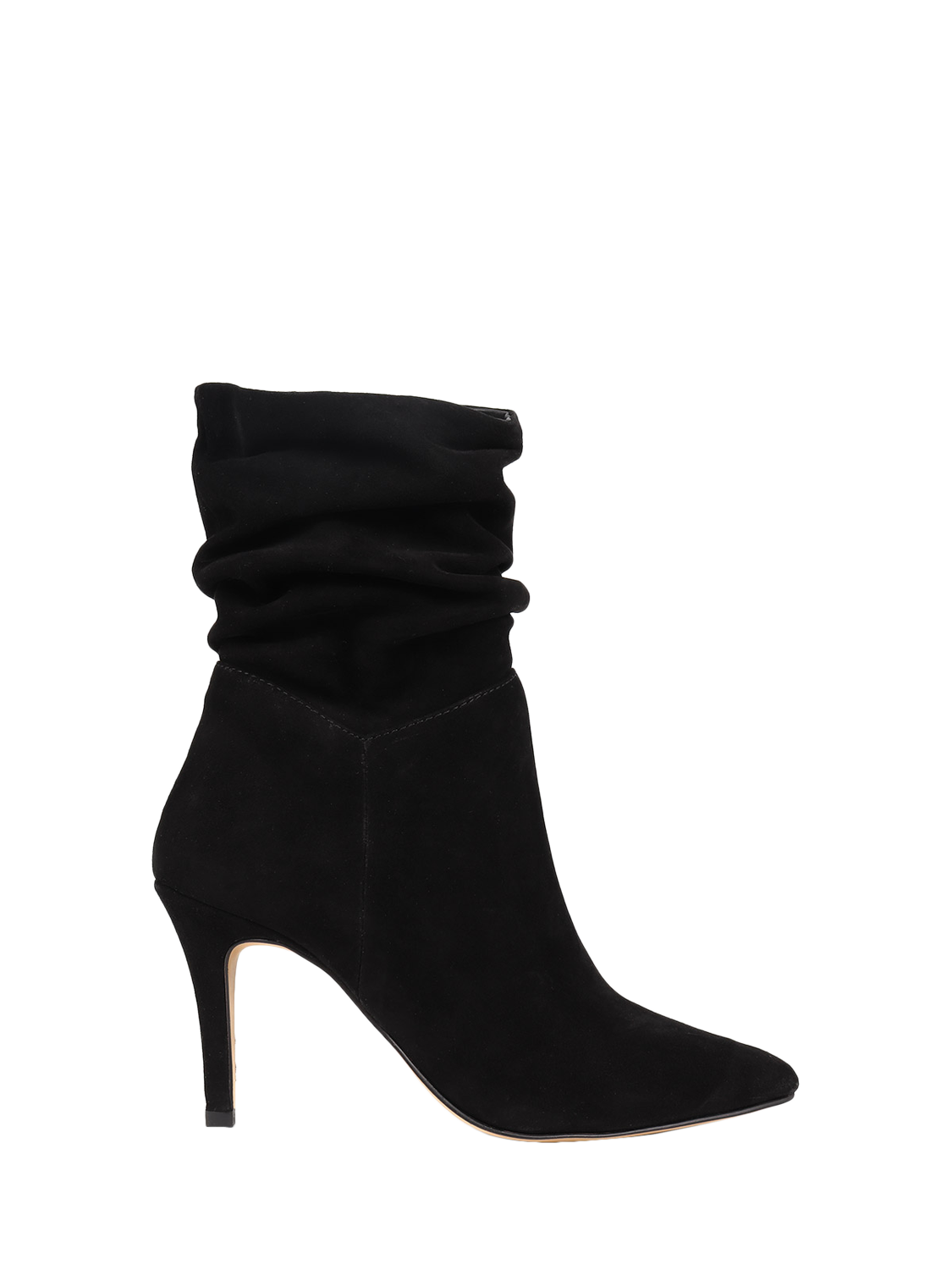 Product image 1 of 5, which shows Jones Bootmaker Luisa Leather Ruched Ankle Boots, Black, 3