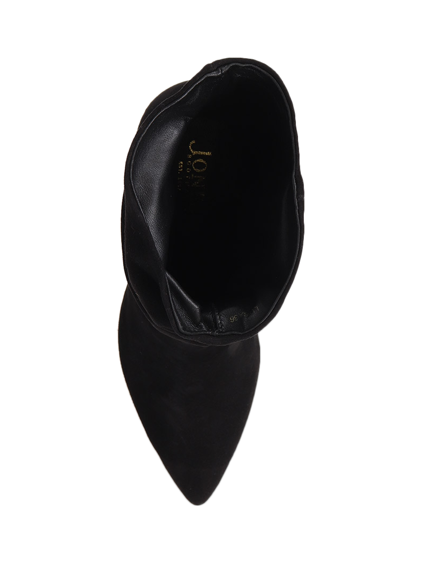 Product image 4 of 5, which shows Jones Bootmaker Luisa Leather Ruched Ankle Boots, Black, 3