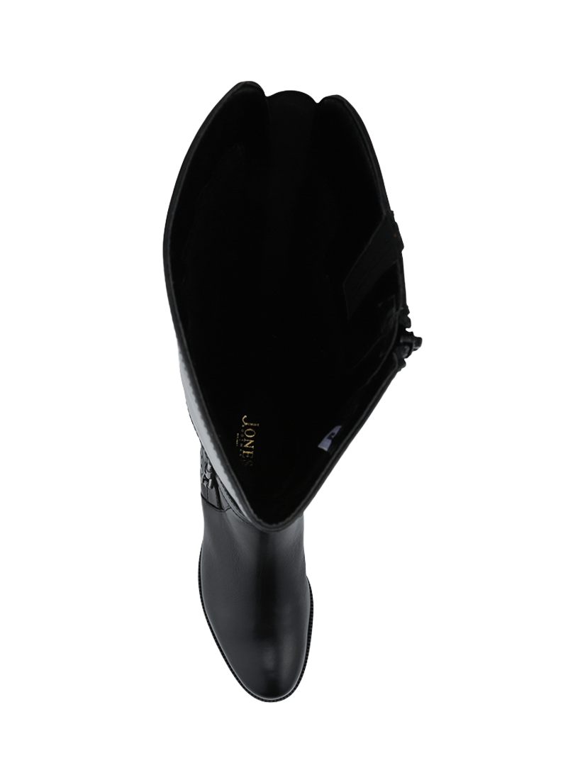 Product image 4 of 5, which shows Jones Bootmaker Phoebe Leather Wide Calf Fit Knee High Boots, Black, 8