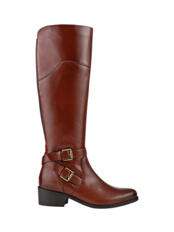 Jones Bootmaker Phoebe Leather Medium Calf Fit Knee High Boots, Tan