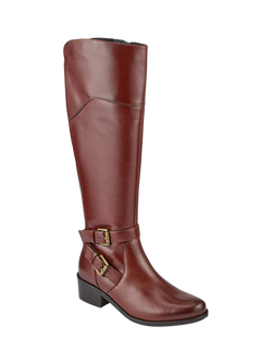 Jones Bootmaker Phoebe Leather Medium Calf Fit Knee High Boots - view 2, Tan