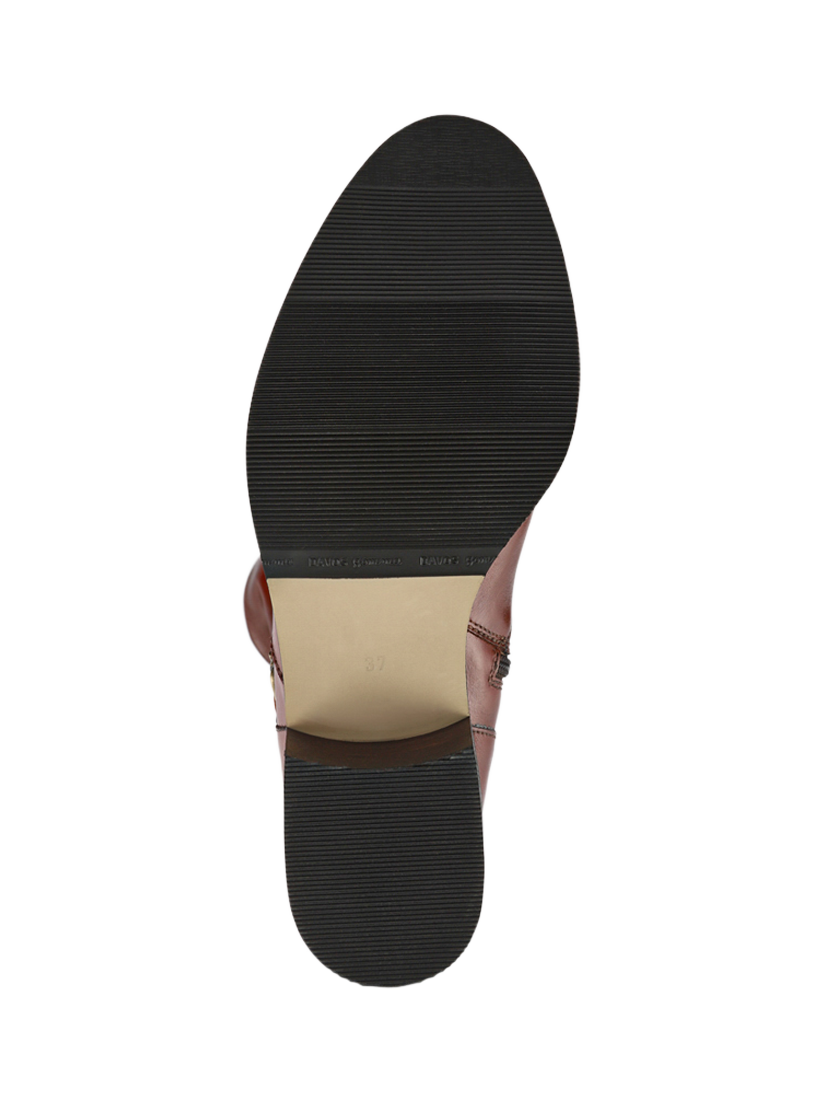 Product image 5 of 5, which shows Jones Bootmaker Phoebe Leather Medium Calf Fit Knee High Boots, Tan, 3