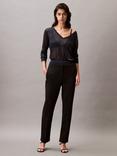 Calvin Klein Darted Ponte Tailored Trousers, Black