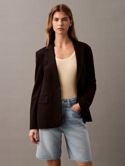 Calvin Klein Slim Fit Ponte Blazer, Black, Black