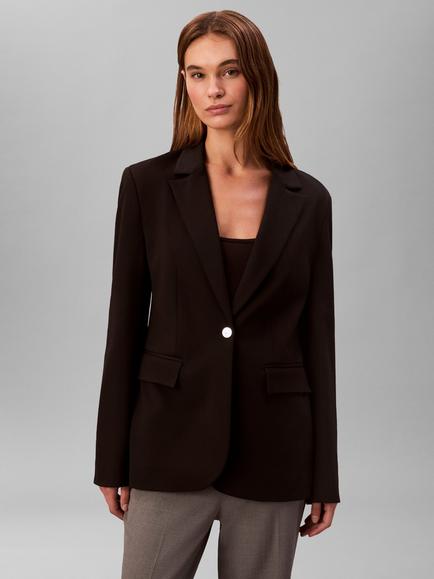 Calvin Klein Slim Fit Ponte Blazer, Black - view 2, Black