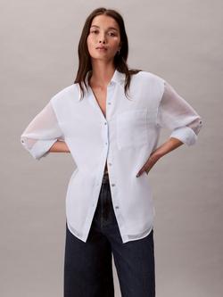 Calvin Klein Roll Sleeve Shirt, Ice Melt, Ice Melt