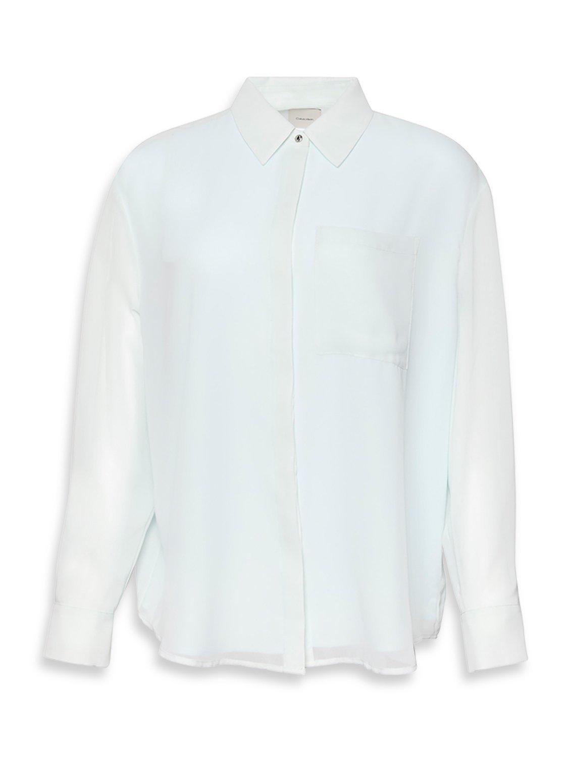 Product image 7 of 7, which shows Calvin Klein Roll Sleeve Shirt, Ice Melt, XXS