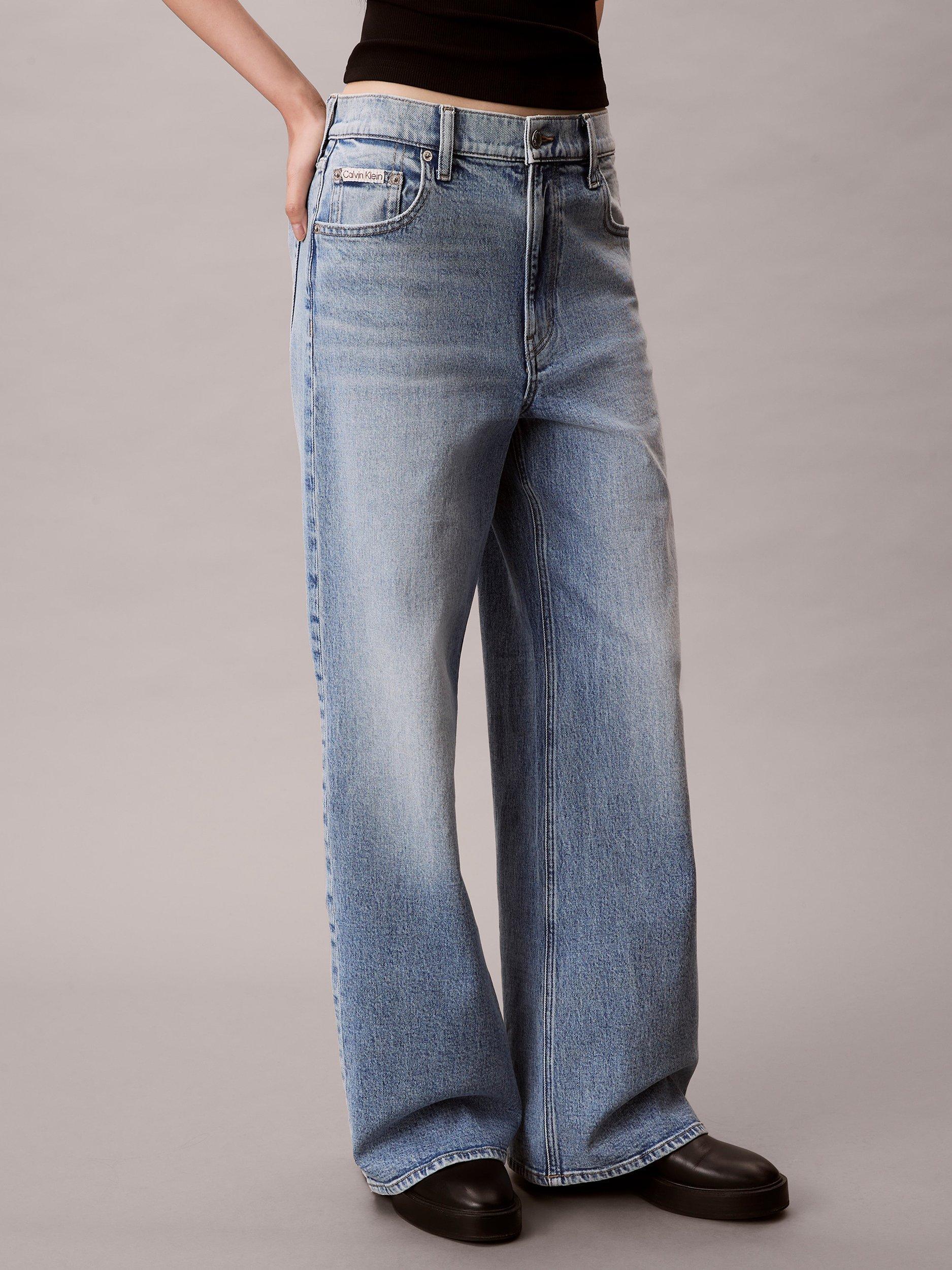 Product image 1 of 5, which shows Calvin Klein Low Rise Baggy Jeans, Atlantic, 27R