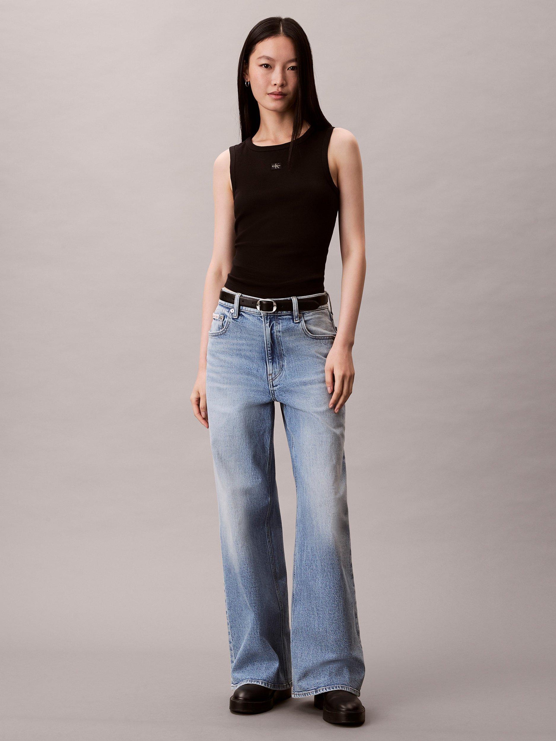 Product image 3 of 5, which shows Calvin Klein Low Rise Baggy Jeans, Atlantic, 27R