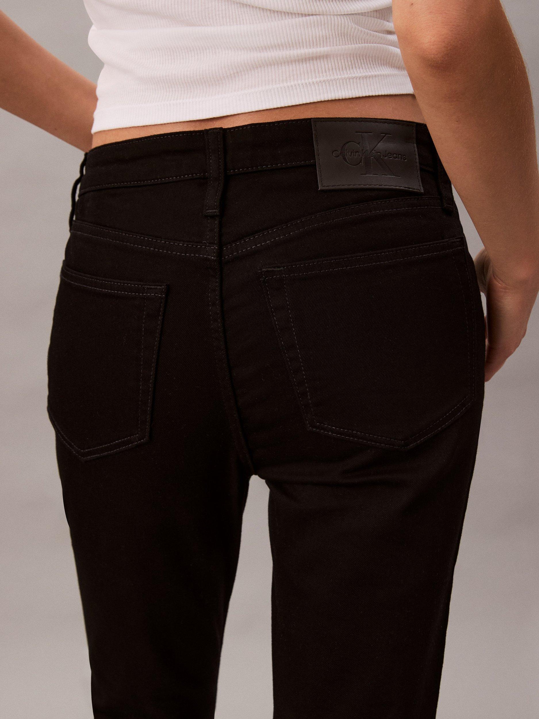 Product image 4 of 7, which shows Calvin Klein Mid Rise Skinny Jeans, Classic Black, 25R