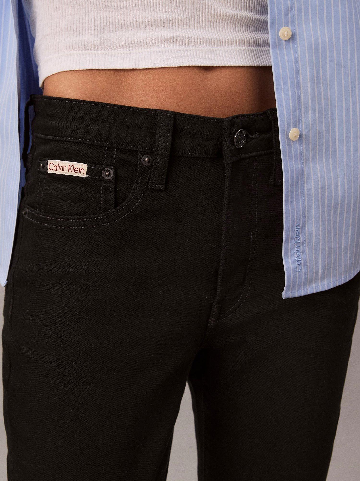 Product image 5 of 7, which shows Calvin Klein Mid Rise Skinny Jeans, Classic Black, 25R