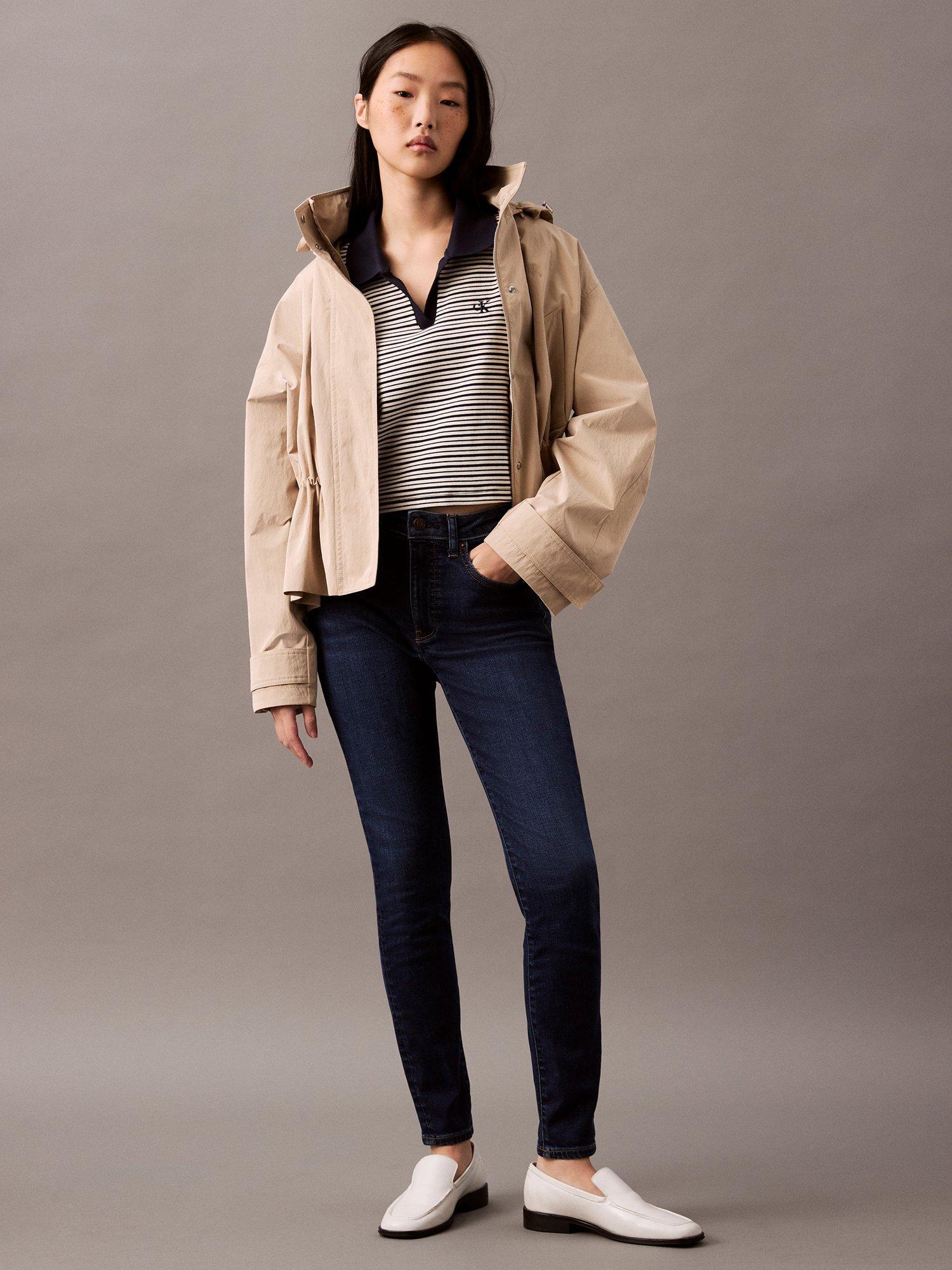 Product image 1 of 7, which shows Calvin Klein Mid Rise Skinny Jeans, Blue Orbit, 25R