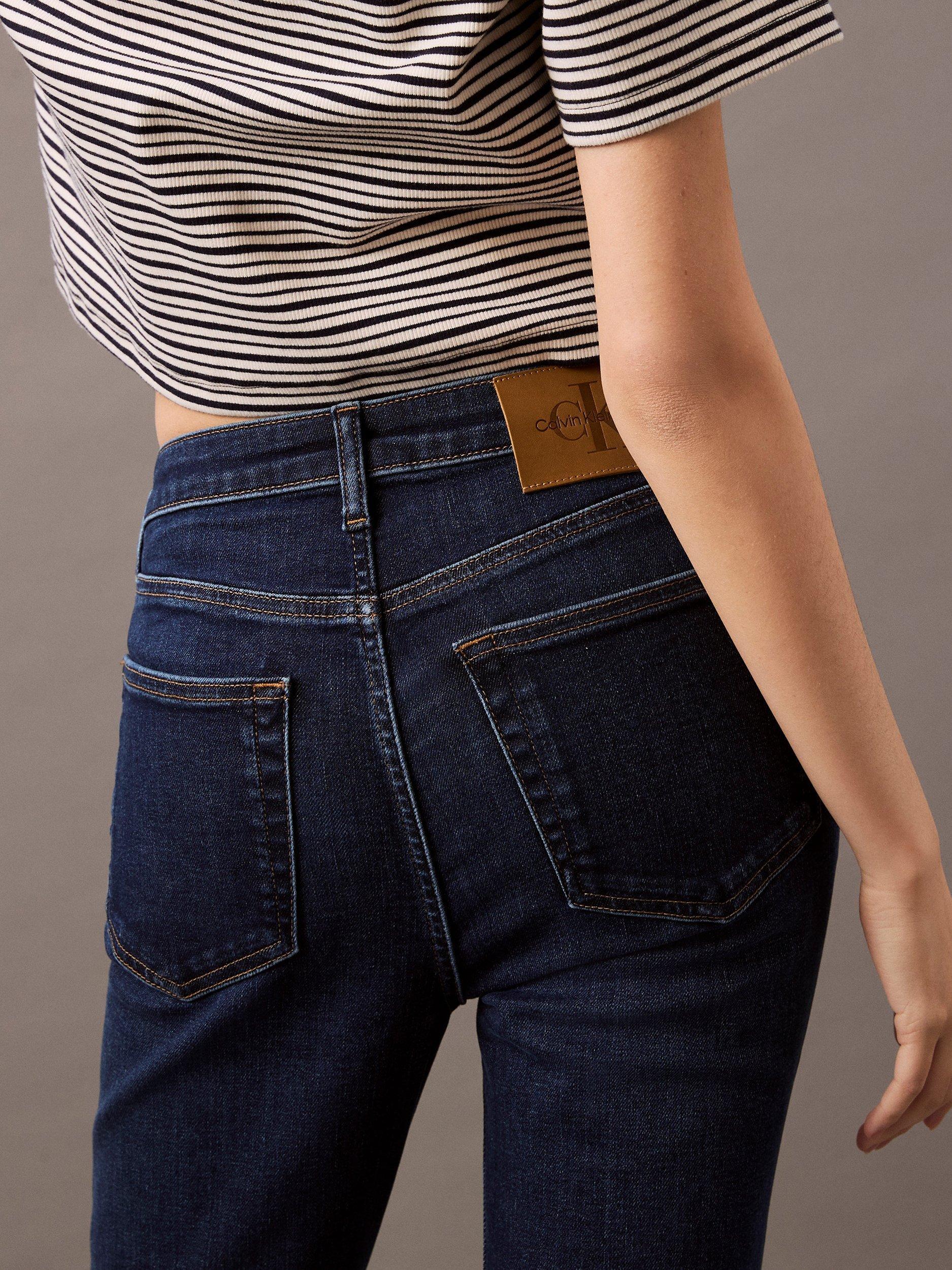 Product image 3 of 7, which shows Calvin Klein Mid Rise Skinny Jeans, Blue Orbit, 25R