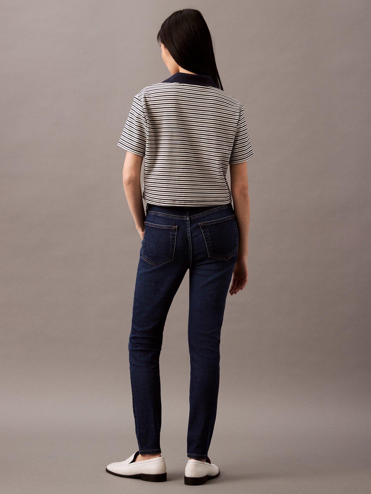 Product image 5 of 7, which shows Calvin Klein Mid Rise Skinny Jeans, Blue Orbit, 25R
