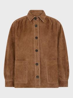 Gerard Darel Nomelie Pure Suede Jacket, Straw, Straw