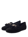 Moda in Pelle Essana Suede Tassel Moccasins, Black