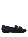 Moda in Pelle Essana Suede Tassel Moccasins, Navy