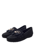 Moda in Pelle Essana Suede Tassel Moccasins, Navy