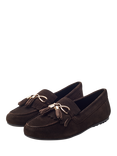 Moda in Pelle Essana Suede Tassel Moccasins, Brown