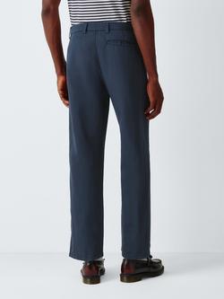 John Lewis Cotton Linen Blend Trousers, Mood Indigo - view 2, Mood Indigo