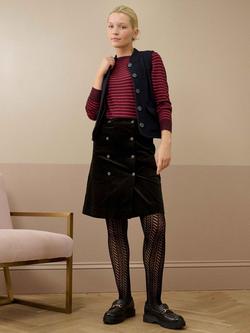 Brora Double Breasted Corduroy Skirt - view 2, Seaweed