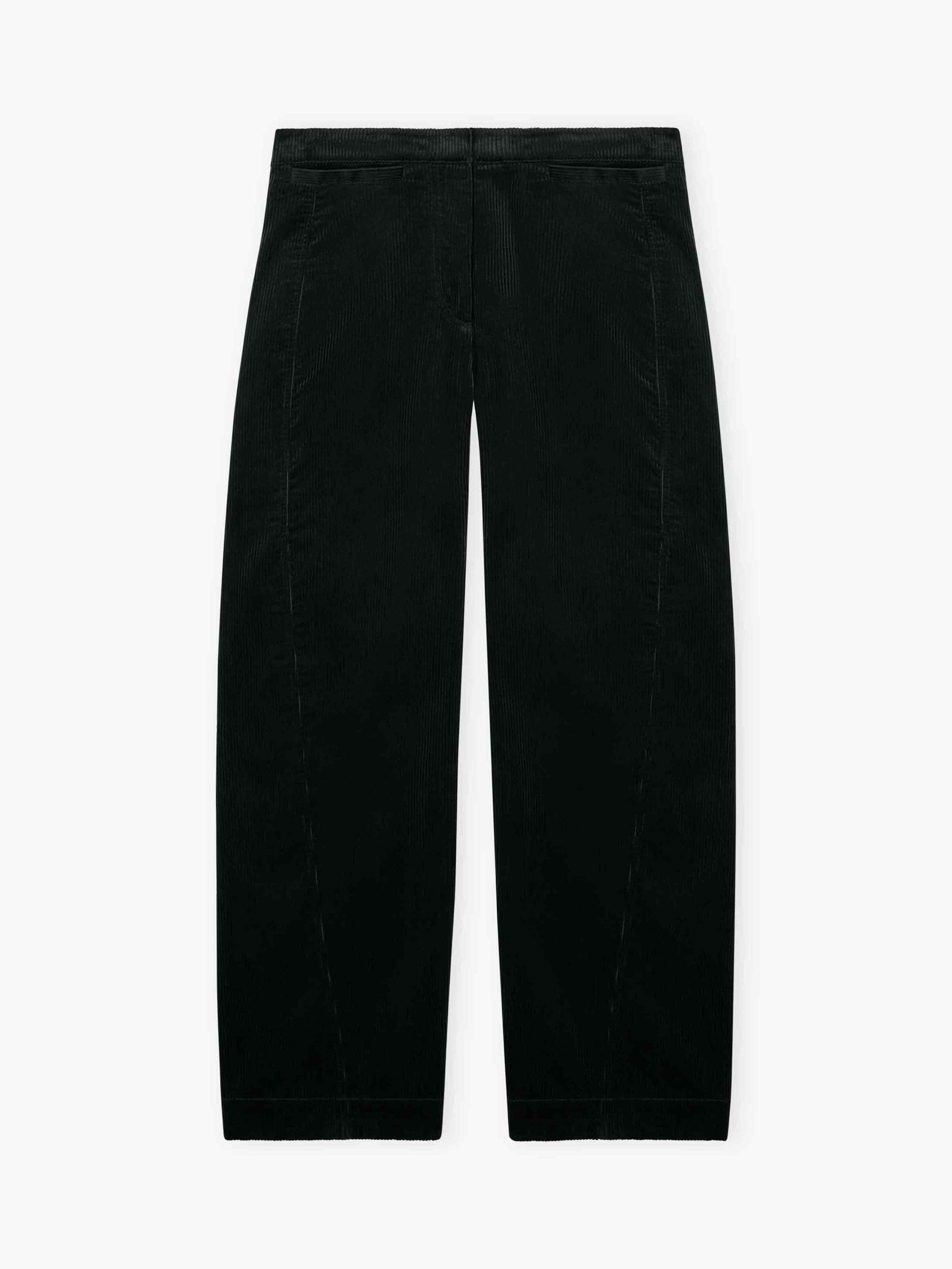 Product image 5 of 5, which shows Brora Barrel Leg Corduroy Trousers, Carbon, 6