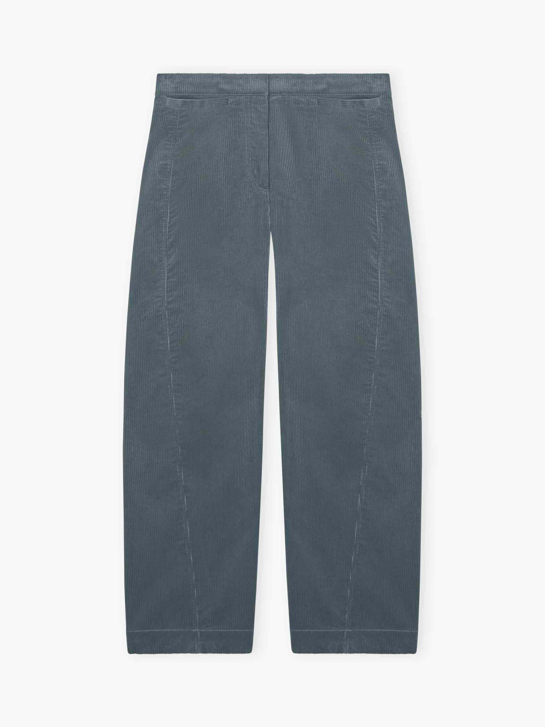 Product image 5 of 5, which shows Brora Barrel Leg Corduroy Trousers, Mercury, 6